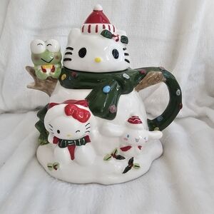 Festive Ceramic Holiday Teapot